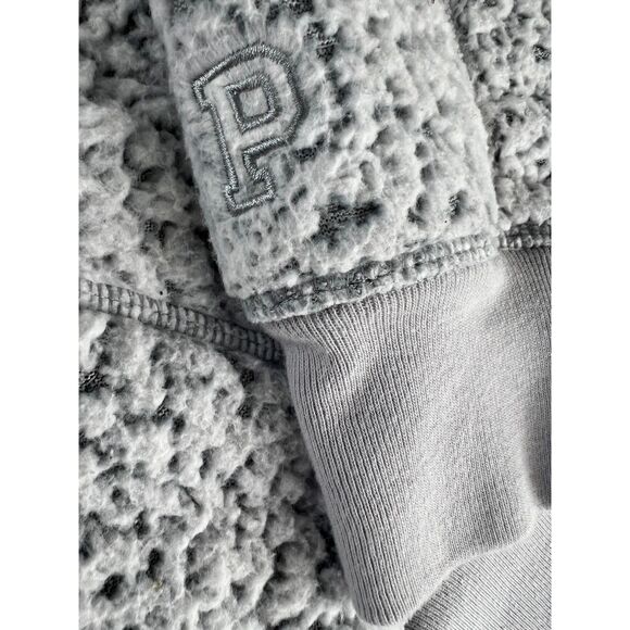 Victoria's Secret PINK Women's Sherpa Oversized Pullover Pockets Gray Size S - Picture 4 of 11